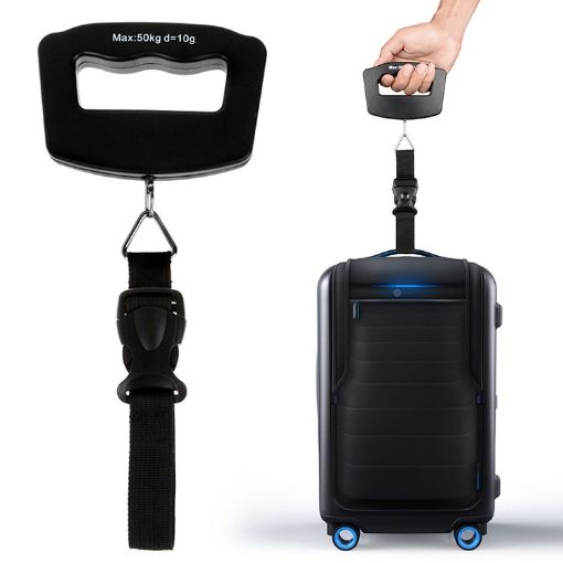 Electronic Travel Luggage Scale 50kg (Black) - 1