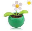 Random Color Solar Flip Flap Flower (Green Base) - 1