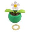 Random Color Solar Flip Flap Flower (Green Base) - 3