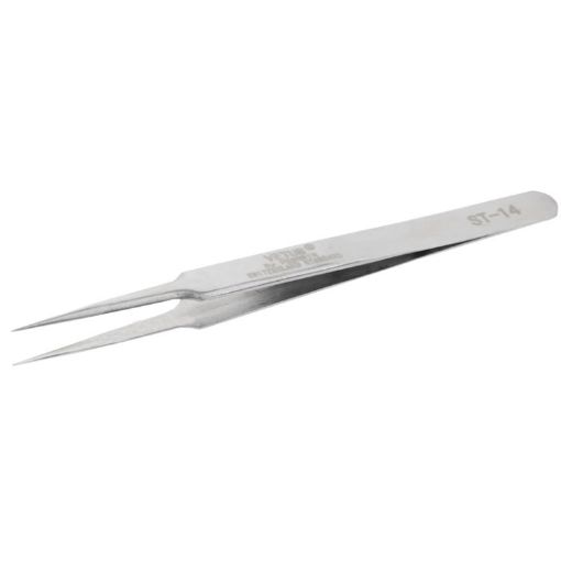 VETUS ST-14 Precision Stainless Steel Tweezers - 1