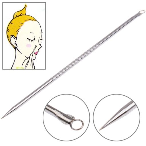 Stainless Steel Blackhead Remover Needle - Safe Acne Cleaner (Silver) - 1