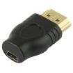 Gold Plated HDMI Male to Micro HDMI Female Adapter (Black) - 1