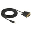 1.8m Micro HDMI to DVI 24+1 Pin Male Adapter Cable - 1
