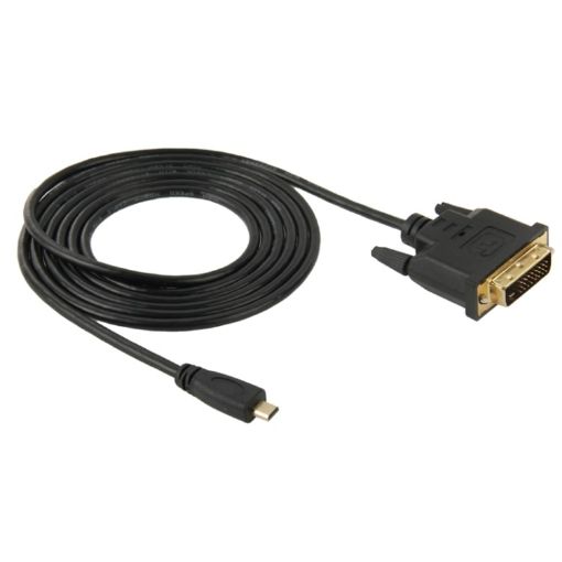1.8m Micro HDMI to DVI 24+1 Pin Male Adapter Cable - 1