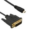 1.8m Micro HDMI to DVI 24+1 Pin Male Adapter Cable - 3