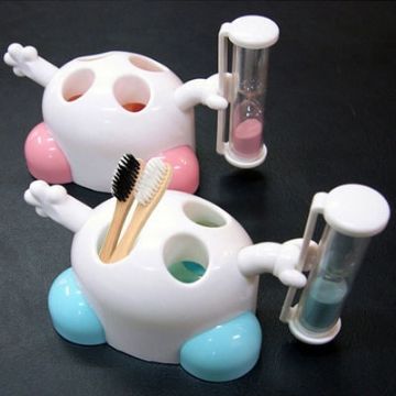 Cartoon Hourglass Toothbrush Stand - Random Color Delivery - 1