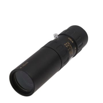 Compact 10-30x25mm Black Monocular for Backpacking/Hiking - 1