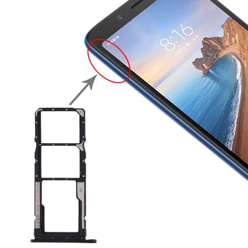 Xiaomi Redmi 7A Black SIM & Micro SD Card Tray Set - 1
