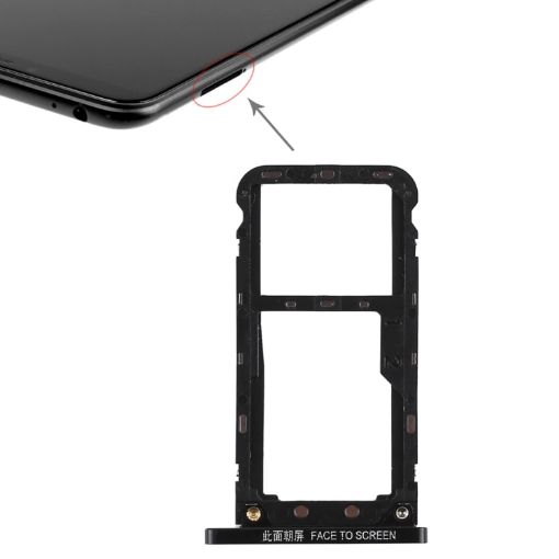 Xiaomi Mi Max 3 SIM Card Tray - Black - 1