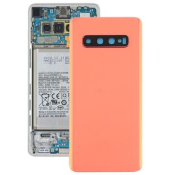 Galaxy S10 Pink Battery Back Cover with Camera Lens - 1