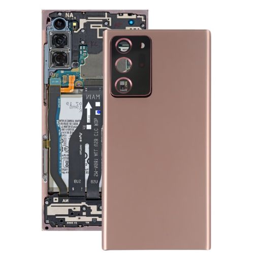 Rose Gold Battery Back Cover with Camera Lens for Galaxy Note20 Ultra - 1