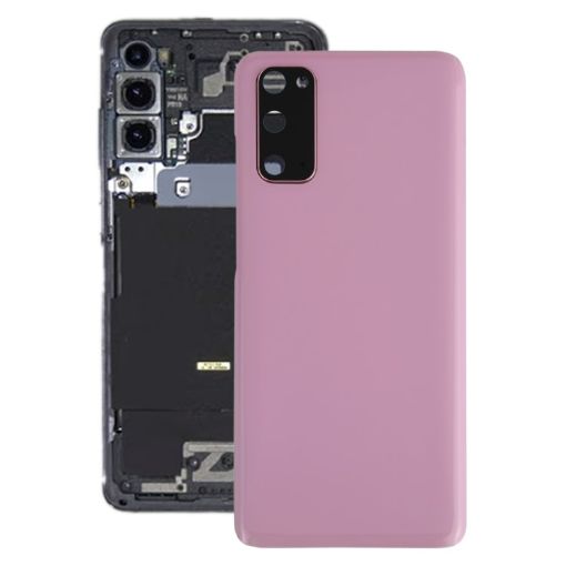 Samsung Galaxy S20 Pink Back Cover with Camera Lens Cover - 1