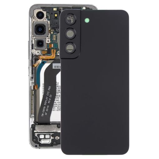 Galaxy S22 5G SM-S901B Battery Back & Camera Lens Cover (Black) - 1