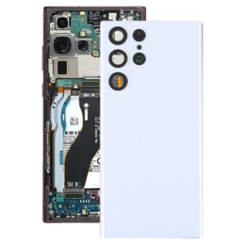 Samsung Galaxy S22 Ultra 5G Battery & Camera Lens Cover (White) - 1