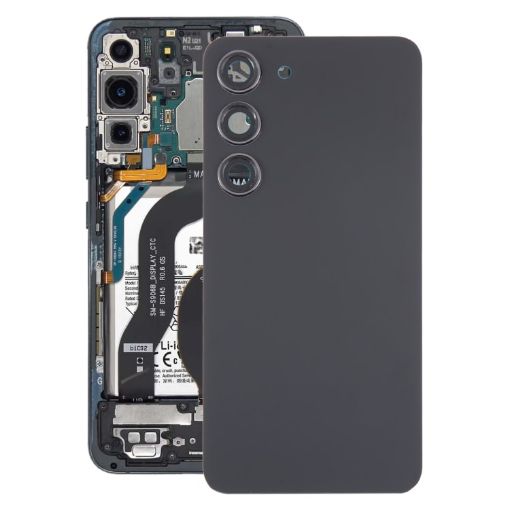 Samsung Galaxy S23 OEM Glass Back & Camera Lens Cover (Black) - 1