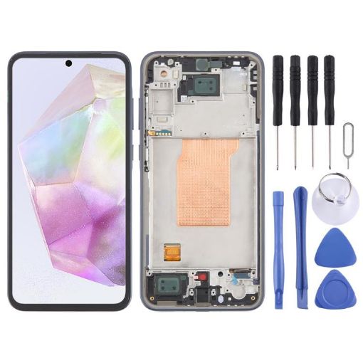 Samsung Galaxy A35 SM-A356B LCD Screen Assembly with Frame (Blue) - 1