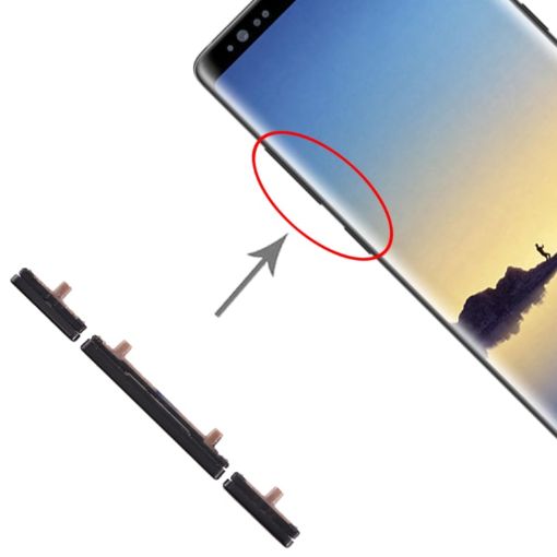Galaxy Note 8 Side Keys Set (10 Pack, Black) - 1