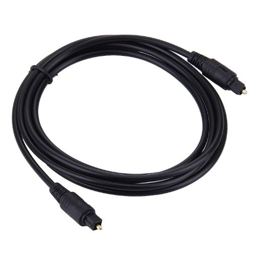 2m Gold Plated Toslink Digital Audio Optical Fiber Cable, 4.0mm OD - 1