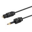 TOSLink to 3.5mm Digital Optical Audio Cable, 0.8m, Black - 1
