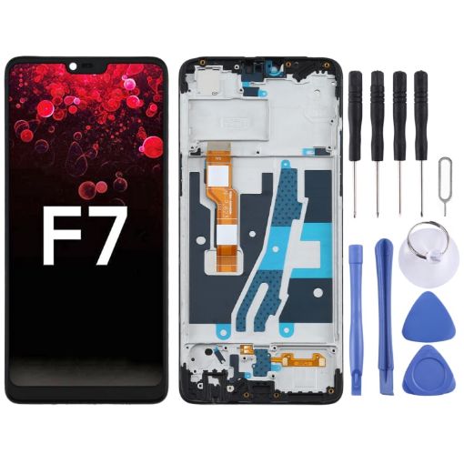 OPPO A3/F7 TFT LCD Screen Digitizer Assembly With Frame - 1