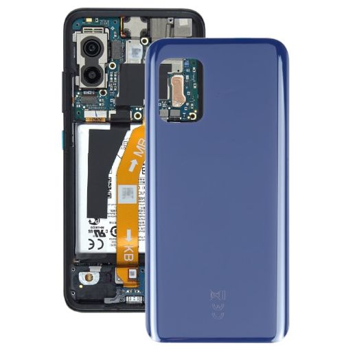 Asus Zenfone 8 ZS590KS Dark Blue Glass Battery Back Cover + Adhesive - 1