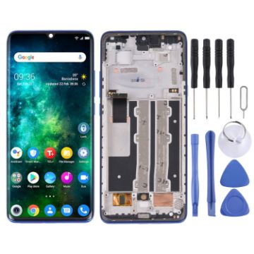TCL 10 Plus Blue LCD Screen & Digitizer Full Assembly with Frame - 1