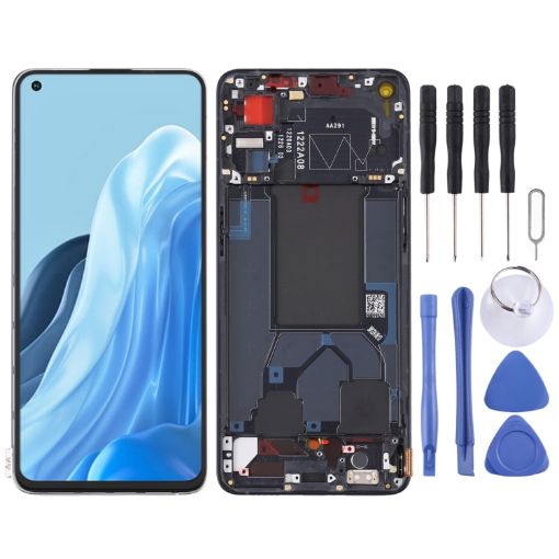 OPPO Reno7 5G China PFJM10 LCD Screen Assembly with Frame (Black) - 1
