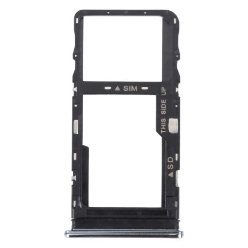SIM + Micro SD Card Tray for TCL 10L/10 Lite T770H T770B (Silver) - 1