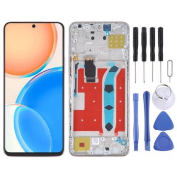 Honor X8 Original LCD Screen Digitizer Assembly with Frame (Pink) - 1
