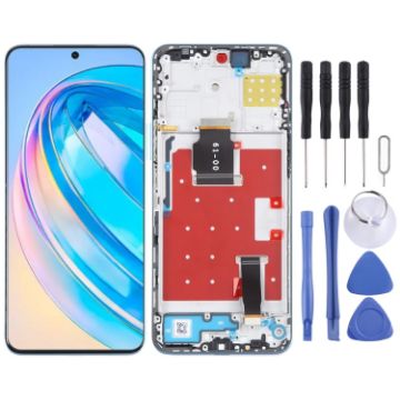 Honor X8a Original Blue LCD Screen & Digitizer with Frame - 1