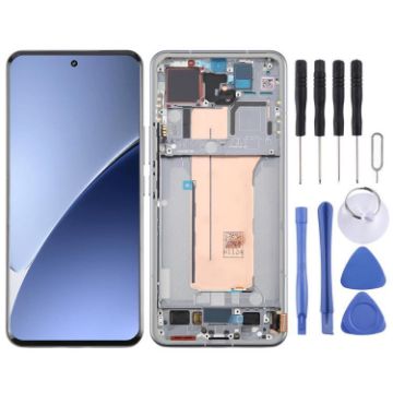 Xiaomi 15 Pro AMOLED LCD Screen Digitizer with Frame (Silver) - 1