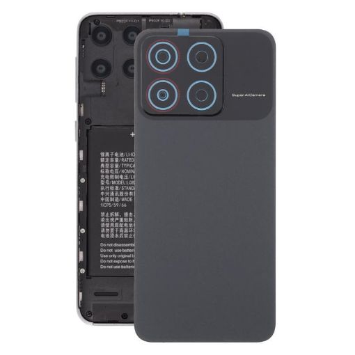 ZTE Blade A35 Z2453 Black Plastic Back Cover with Camera Lens Cover - 1