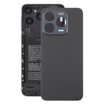 ZTE Blade V70 Glass Battery Back Cover with Adhesive (Black) - 1