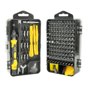 138 in 1 DIY Mobile Phone & Clock Repair Screwdriver Set (Yellow) - 1