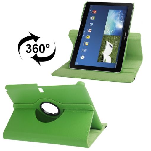 Green Litchi Texture Rotatable Leather Case for Galaxy Note 10.1 (2014) - 1