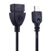 Micro USB to USB 2.0 OTG Adapter Cable for Smartphones (Black) - 2