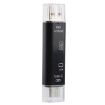 3 in 1 TF USB to Micro USB Type-C Card Reader OTG Adapter Black - 4