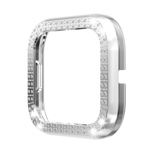Fitbit Versa 2 Silver PC Double-row Diamond Protective Shell - 1