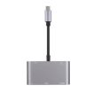 Type-C 5-in-1 HUB: HDMI, VGA, USB 3.0, Audio, PD (Grey) - 4