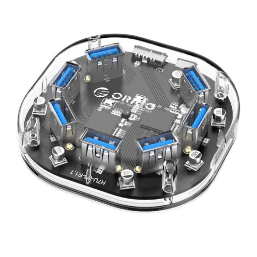 ORICO H7U-U3 Transparent 7 Port USB 3.0 HUB - 1