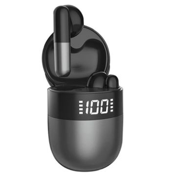 J28 TWS Bluetooth Earphones, LED Display, HIFI Sport (Black) - 1