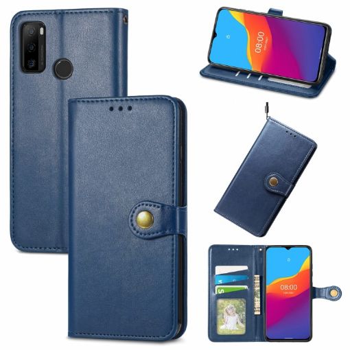 Ulefone Note 10 Blue Leather Case: Stand, Wallet, Card Slot & Lanyard - 1