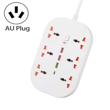 T21 PD3.0 + QC3.0 3000W High Power Multi-Hole Socket, AU Plug - 1