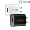 CA-25 QC3.0 USB Fast Charger 3A with 8 Pin Cable, AU Plug (Black) - 2