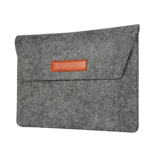 15" Black Felt Liner Notebook Protective Computer Bag Cover - 1