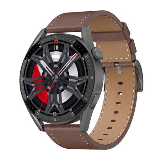 DT3 Max 1.36" Smart Watch with Leather Band and Color Screen (Black) - 1