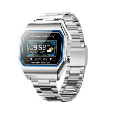 KW18 IP67 Smart Watch 0.96" Color Screen Steel Band (Silver) - 1