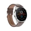 T3 IP68 1.36" Leather Watchband Smart Watch - Brown Color Screen - 2