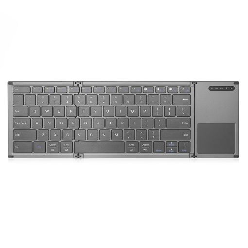 Ultra-thin Wireless Bluetooth Keyboard: B066S, Three Fold, Multi-function - 1