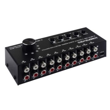 6x4 RCA Audio Switcher Signal Selector Device with Control - 1